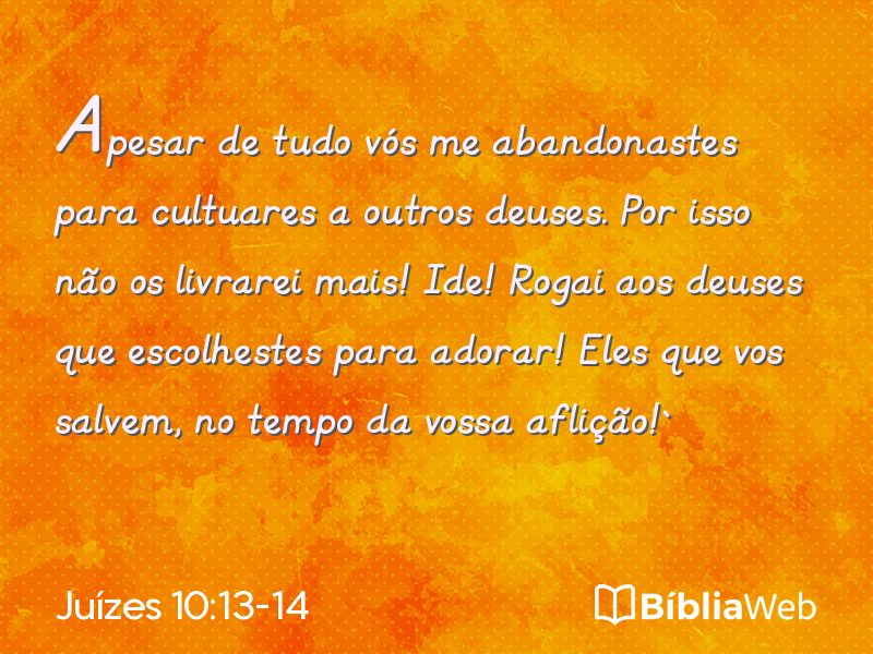 Juízes 10:13-14 em imagem para compartilhar