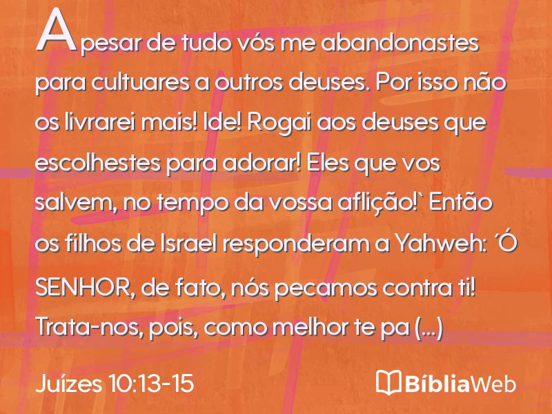 Juízes 10:13-15 em imagem para compartilhar