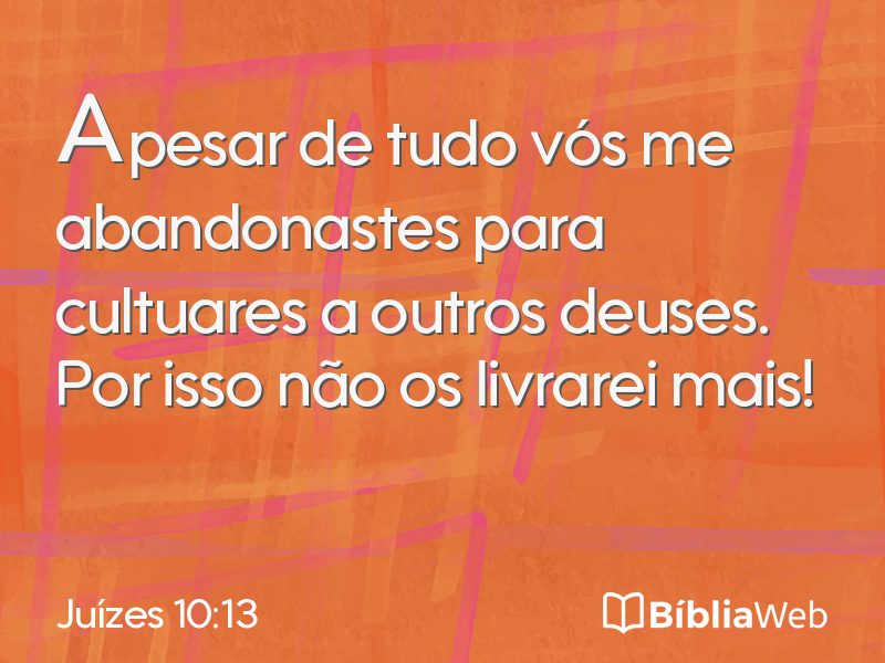 Juízes 10:13 em imagem para compartilhar