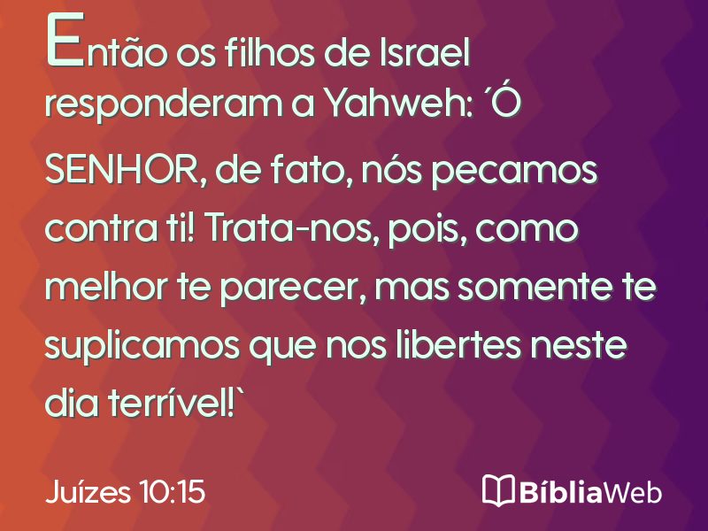 Juízes 10:15 em imagem para compartilhar
