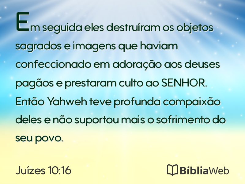 Juízes 10:16 em imagem para compartilhar
