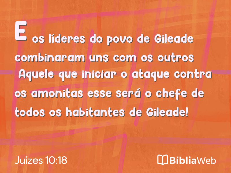 Juízes 10:18 em imagem para compartilhar