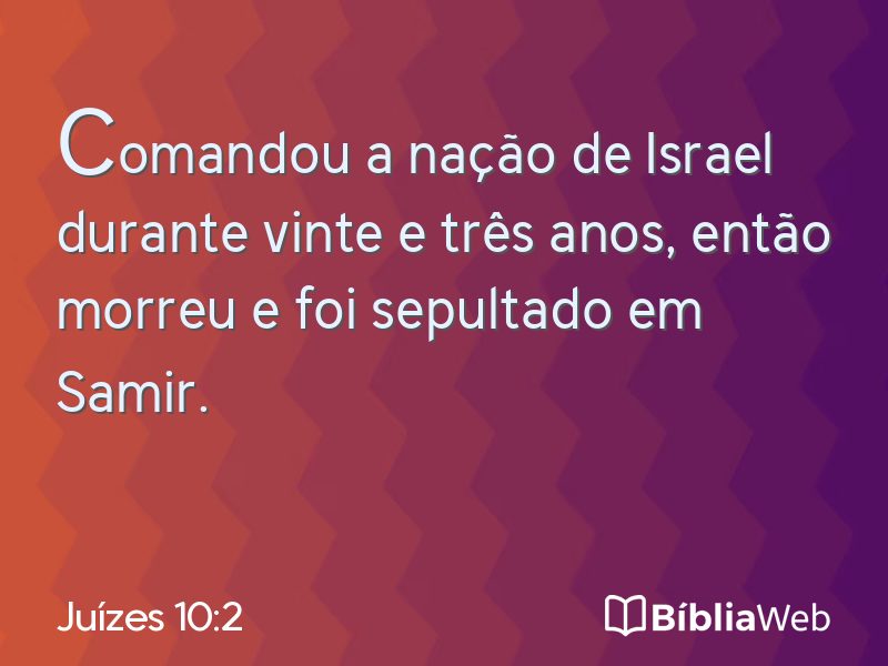 Juízes 10:2 em imagem para compartilhar