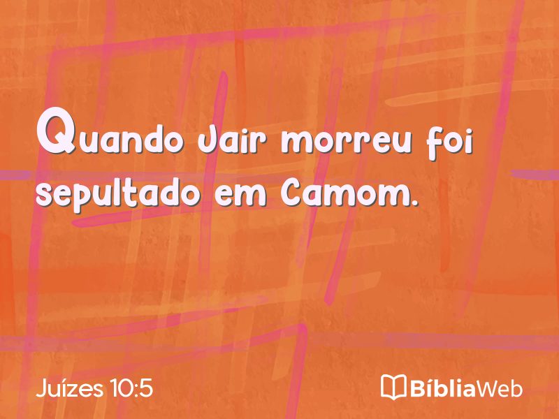 Juízes 10:5 em imagem para compartilhar