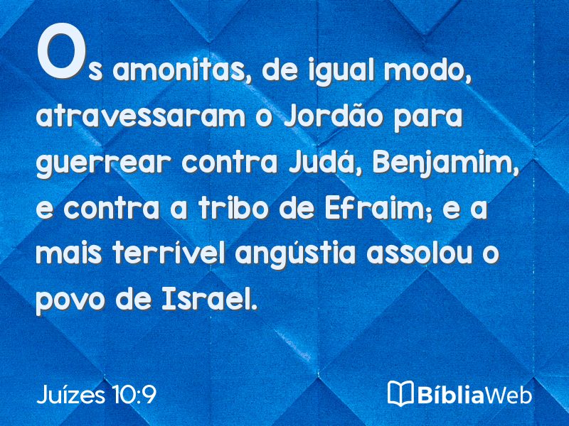 Juízes 10:9 em imagem para compartilhar