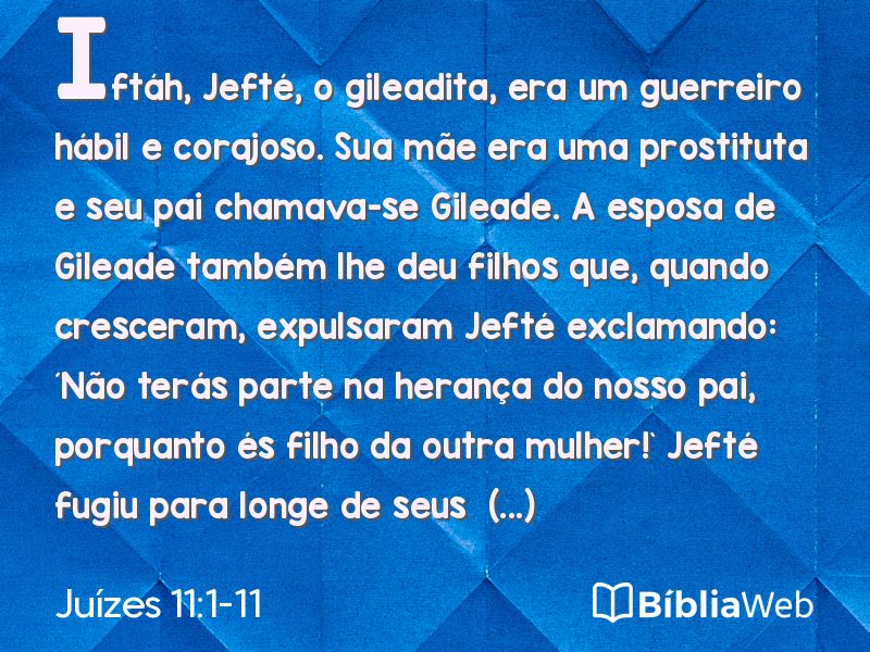 Juízes 11:1-11 em imagem para compartilhar