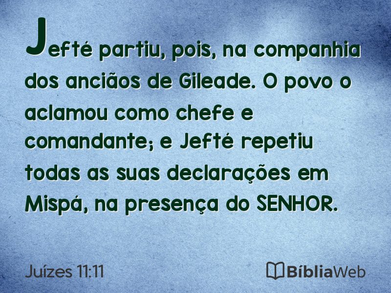 Juízes 11:11 em imagem para compartilhar