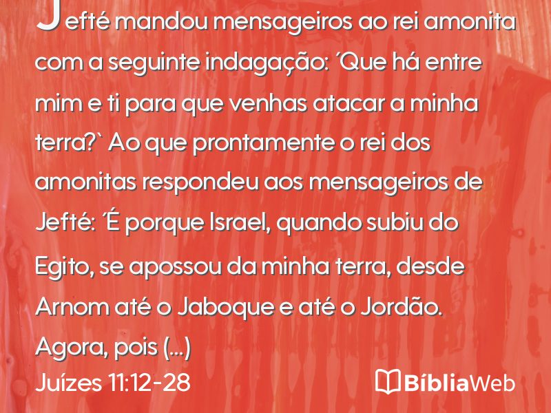 Juízes 11:12-28 em imagem para compartilhar