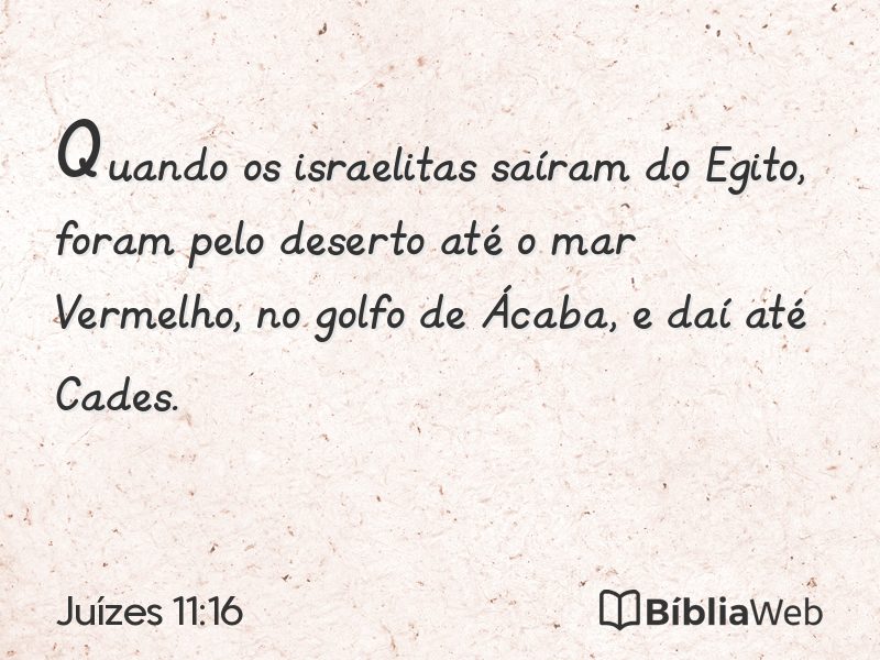 Juízes 11:16 em imagem para compartilhar