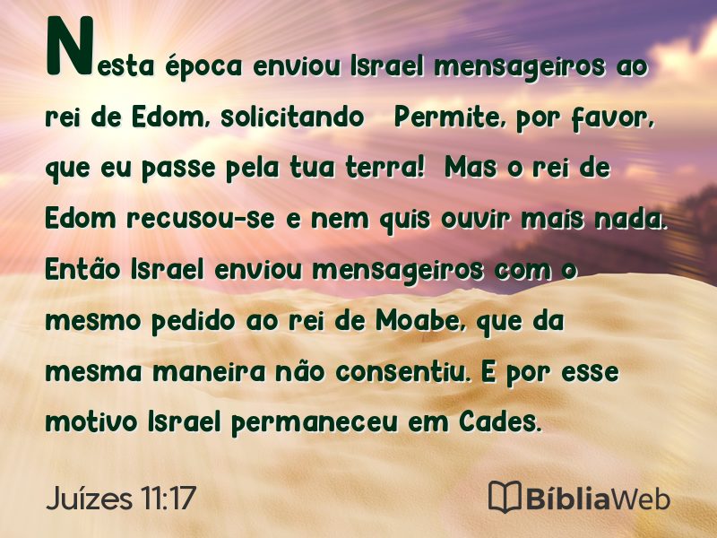 Juízes 11:17 em imagem para compartilhar