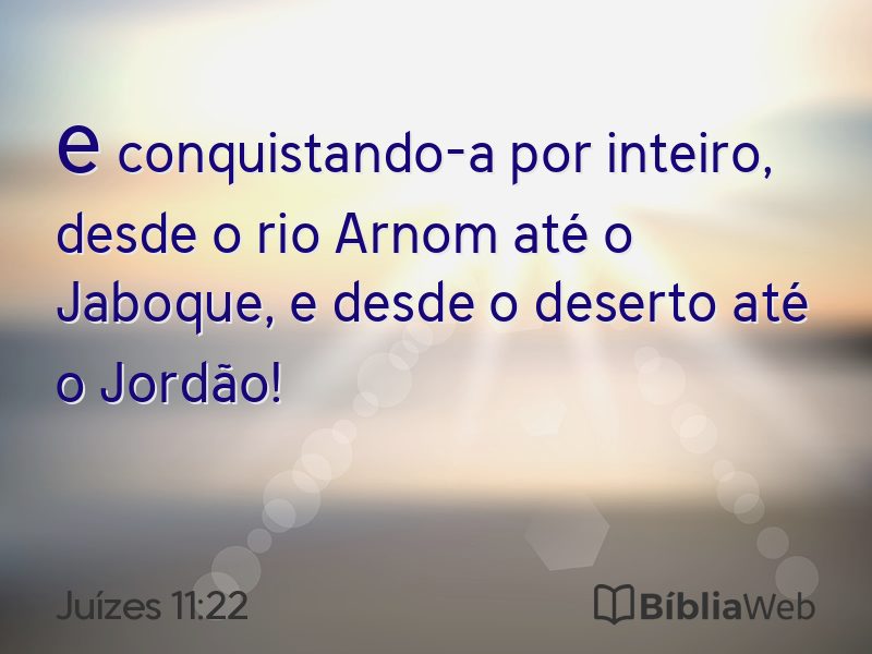 Juízes 11:22 em imagem para compartilhar