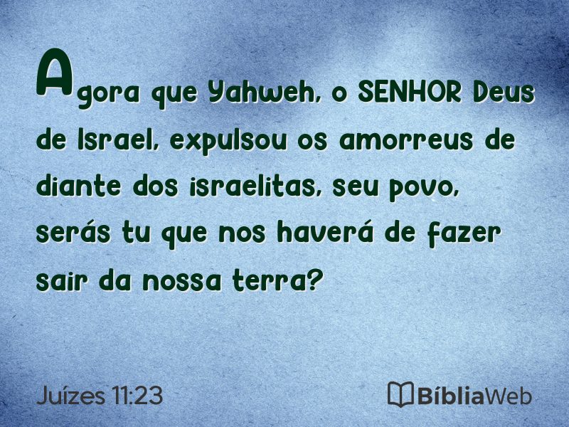 Juízes 11:23 em imagem para compartilhar