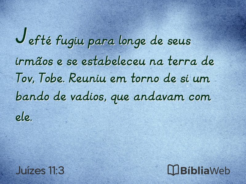 Juízes 11:3 em imagem para compartilhar