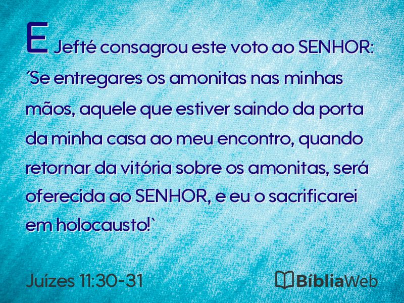 Juízes 11:30-31 em imagem para compartilhar