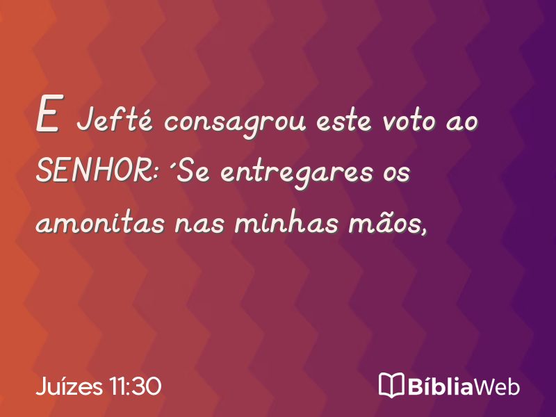 Juízes 11:30 em imagem para compartilhar