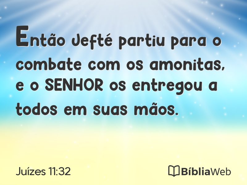 Juízes 11:32 em imagem para compartilhar
