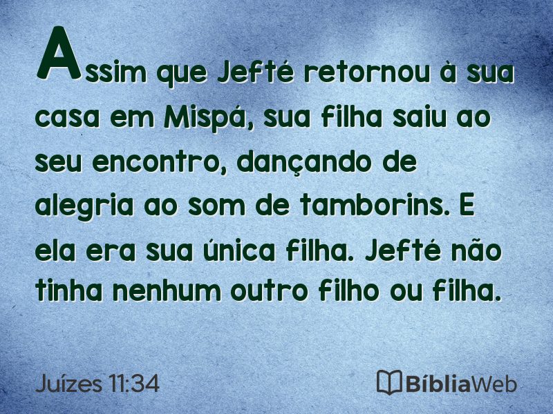 Juízes 11:34 em imagem para compartilhar