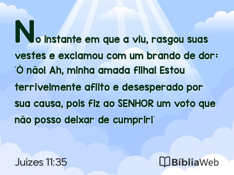 Juízes 11:35 em imagem para compartilhar