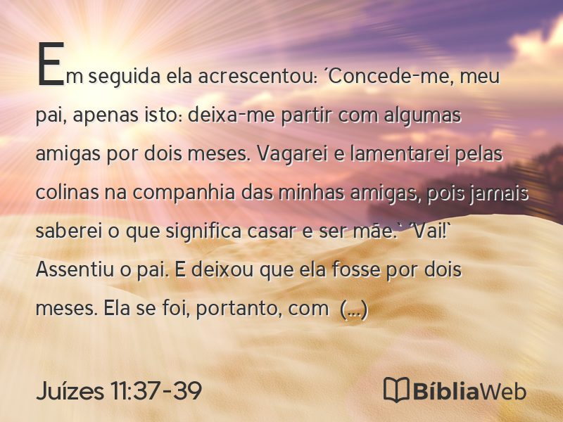 Juízes 11:37-39 em imagem para compartilhar