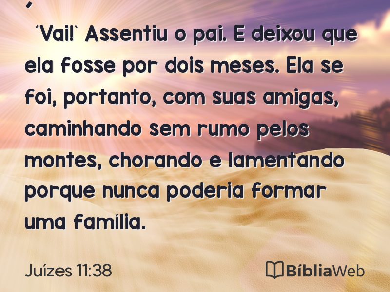 Juízes 11:38 em imagem para compartilhar