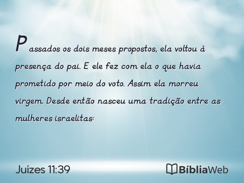 Juízes 11:39 em imagem para compartilhar