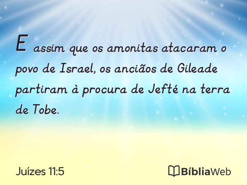 Juízes 11:5 em imagem para compartilhar