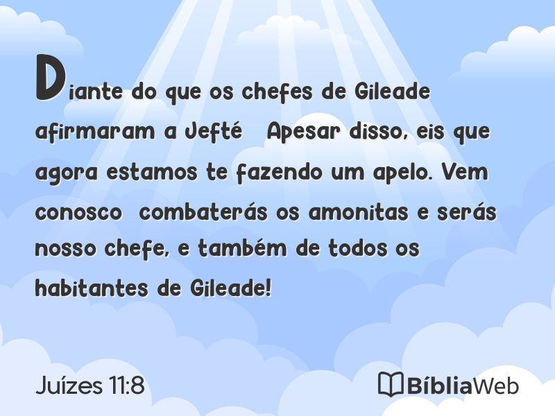 Juízes 11:8 em imagem para compartilhar