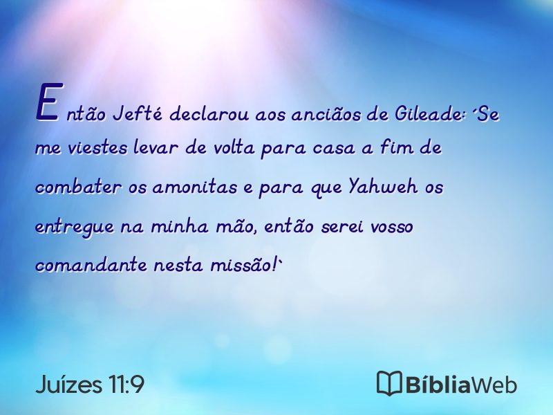 Juízes 11:9 em imagem para compartilhar