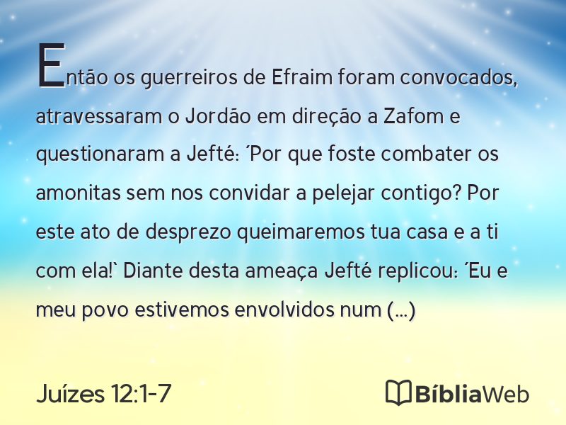 Juízes 12:1-7 em imagem para compartilhar