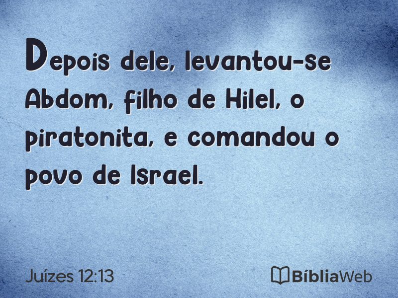 Juízes 12:13 em imagem para compartilhar