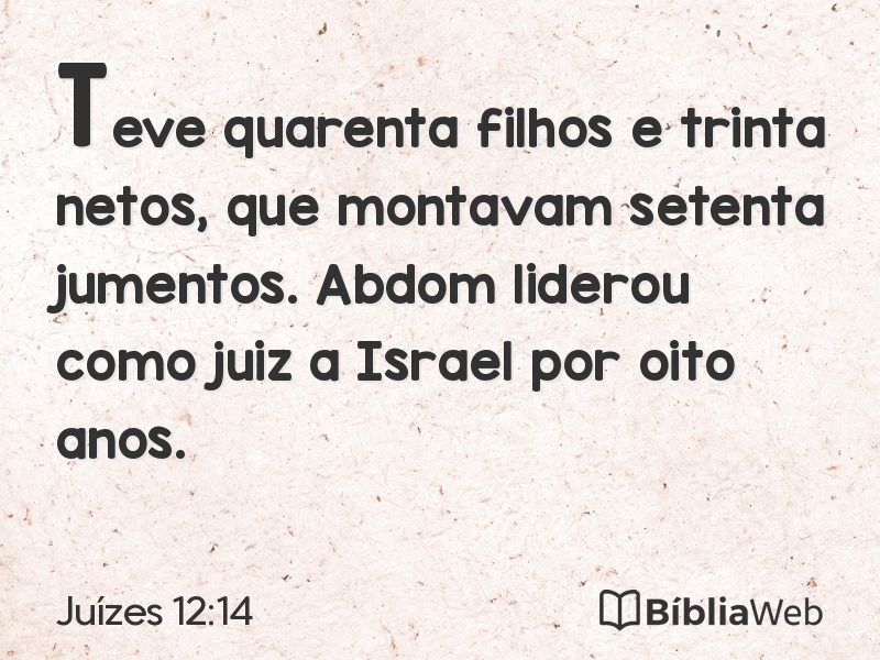 Juízes 12:14 em imagem para compartilhar