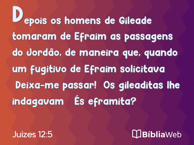 Juízes 12:5 em imagem para compartilhar