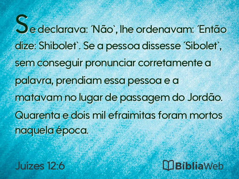 Juízes 12:6 em imagem para compartilhar
