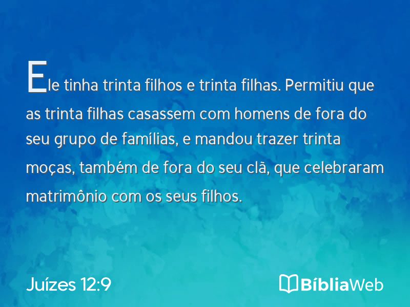 Juízes 12:9 em imagem para compartilhar