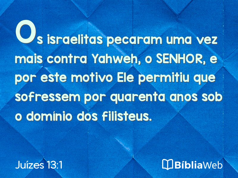 Juízes 13:1 em imagem para compartilhar