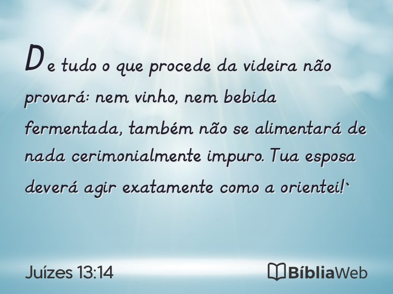 Juízes 13:14 em imagem para compartilhar