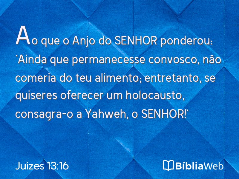 Juízes 13:16 em imagem para compartilhar