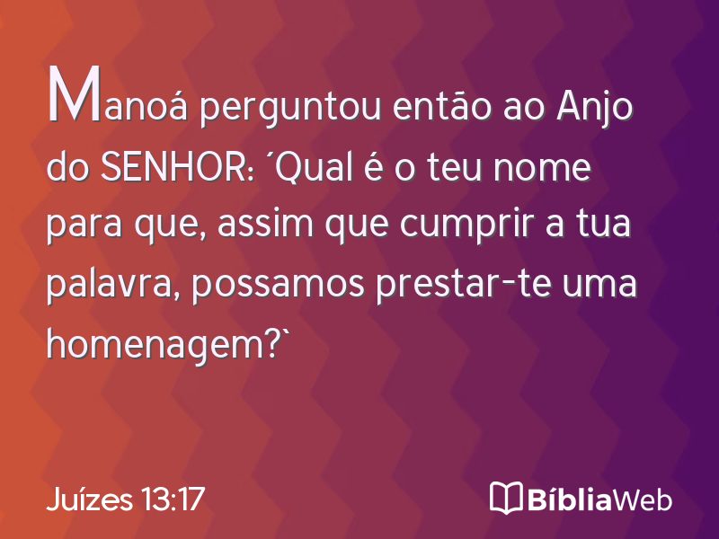 Juízes 13:17 em imagem para compartilhar
