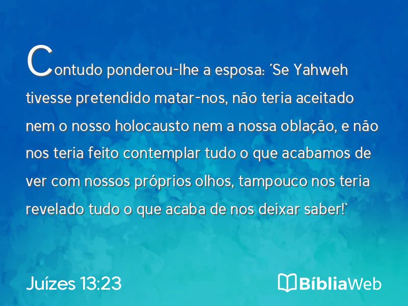Juízes 13:23 em imagem para compartilhar