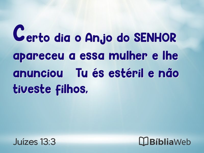 Juízes 13:3 em imagem para compartilhar