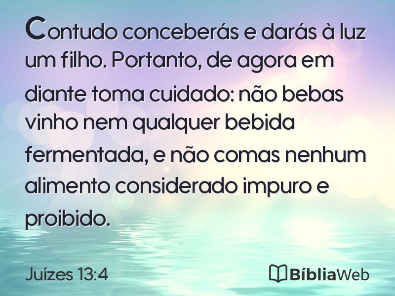 Juízes 13:4 em imagem para compartilhar