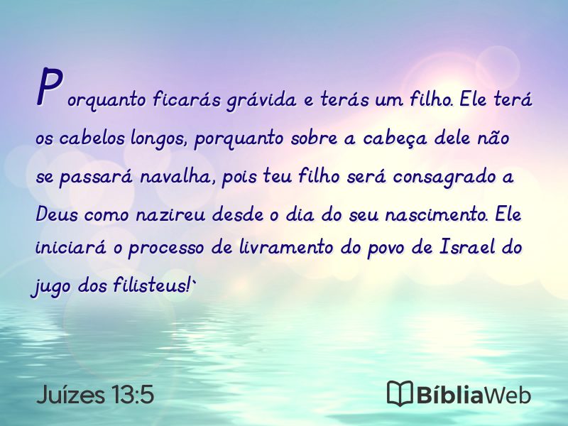 Juízes 13:5 em imagem para compartilhar