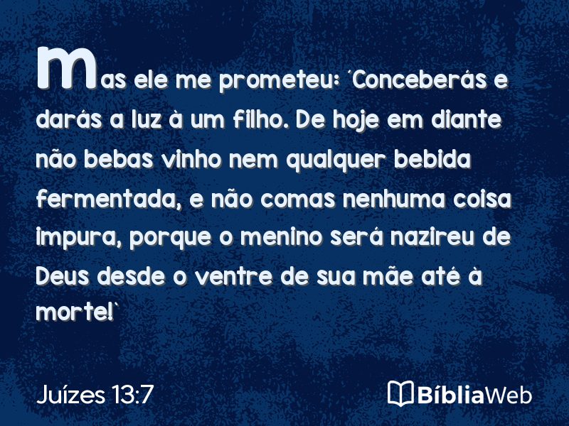 Juízes 13:7 em imagem para compartilhar