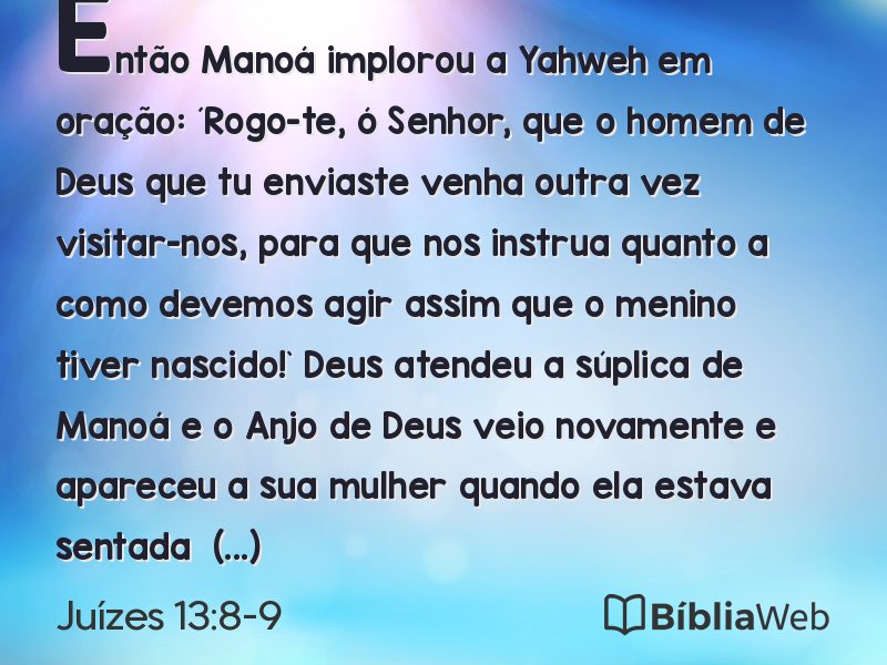 Juízes 13:8-9 em imagem para compartilhar
