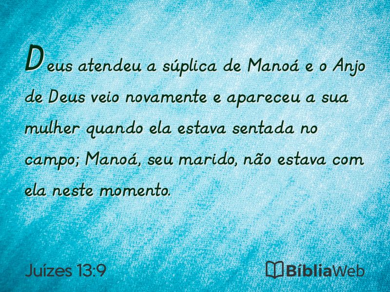 Juízes 13:9 em imagem para compartilhar