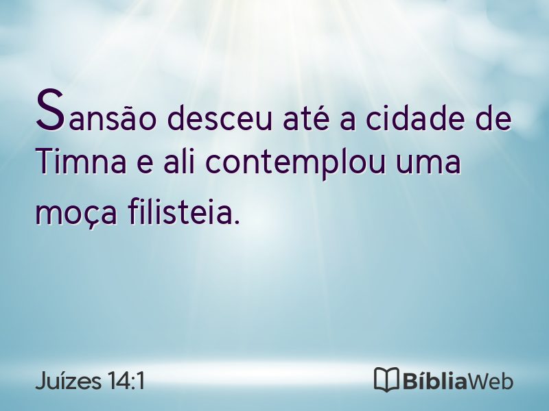 Juízes 14:1 em imagem para compartilhar