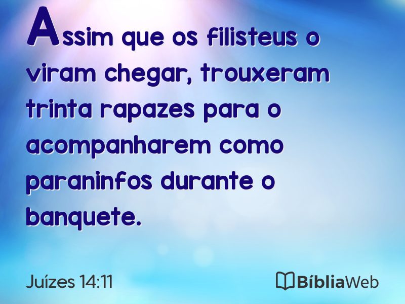 Juízes 14:11 em imagem para compartilhar