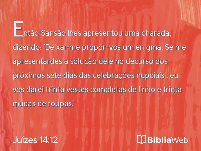 Juízes 14:12 em imagem para compartilhar
