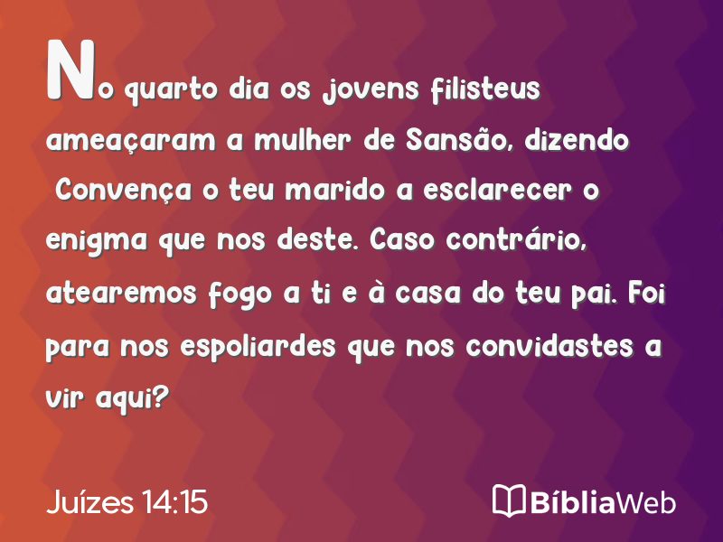 Juízes 14:15 em imagem para compartilhar