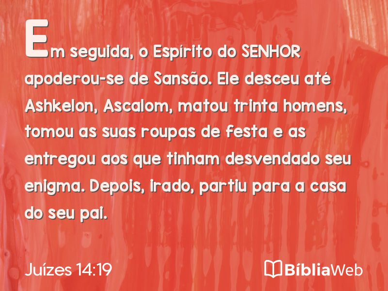 Juízes 14:19 em imagem para compartilhar
